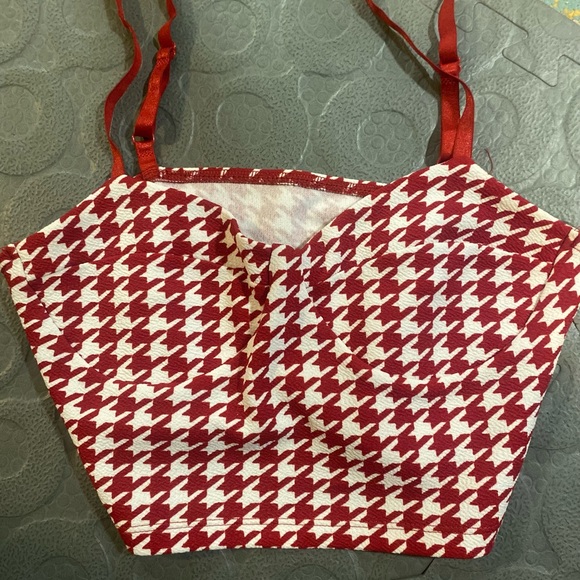 Red and white tank top. - Picture 2 of 2